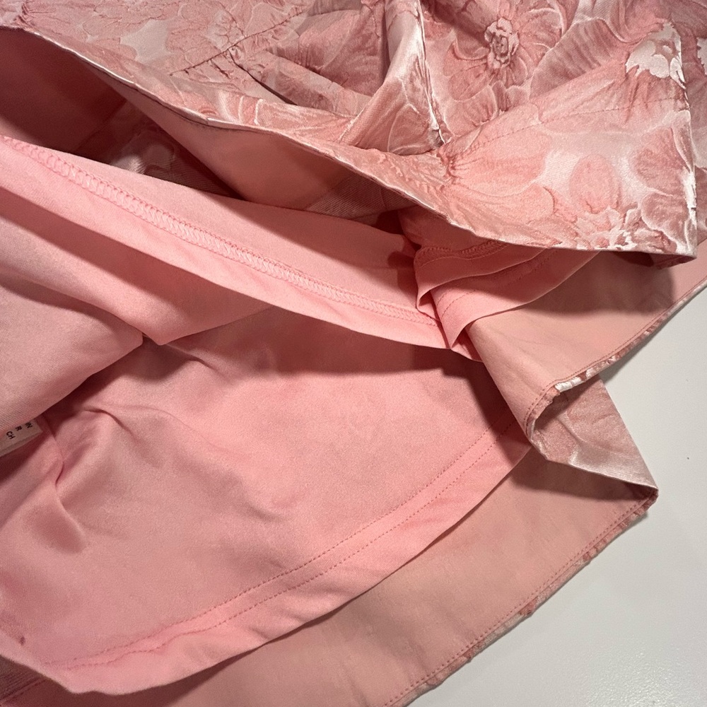 Entro Floral Dress Small Pink Jacquard Fit Flare Lined Sleeveless Boutique - Picture 12 of 12
